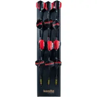 Karella Ultimo, Wandhalter für Dartpfeile, Dart Halter aus Holz für 12 Soft- oder Steeldarts, edler Darts Holder, Wand Display, praktische Darts Aufbewahrung, passend für jedes Dartboard