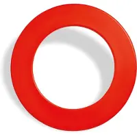 Karella einteiliger Dartboard Surround PU, Auffangring Dartscheiben, 4 Farben, Dart Umrandung, Catchring, Backboard Steeldart, Wandschutz, Auffangfeld für Dartpfeile rot
