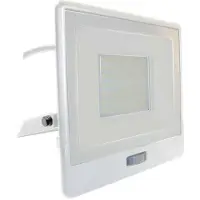 V-TAC PRO VT-158S-1 LED-Fluter 50 W Samsung-Chip PIR-Sensor 1 m Kabel Weiße Lichtfarbe 4000 K IP65 – 20302