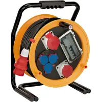Brennenstuhl 1319250, Schwarz, Orange, Kunststoff, 5 AC-Ausgänge, Gerade, 25 m, IP44