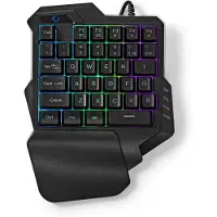 Nedis GKBDS110BK Kabelgebundene Gaming-Tastatur USB-A Folientasten RGB einhändig