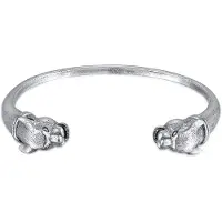 KUZZOI Armreif "Armband Armreif Panther Maskulin Tier Symbol 925 Silber" Gr. 190, silber, Armbänder, Herren, Silber 925 (Sterlingsilber), Armreif