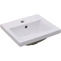 vidaXL Einbauwaschbecken 42x39x18 cm Keramik Weiß