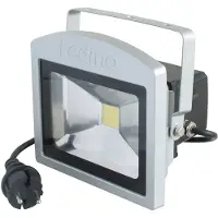 Ledino LED-Akku-Strahler Benrath 20NB, Notbeleuchtung, 19 cm hoch 20NB, alu / grau / zink, Aluminium, LED Außenleuchte
