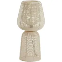 Light & Living - Tischleuchte Aboso - Weiß - Ø24cm Tischlampe - Nachttischlampe, Wohnzimmer, Schlafzimmer
