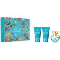 Versace Dylan Turquoise für Damen – Duftset: Eau de Toilette 50 ml, Duschgel 50 ml & Bodygel 50 ml