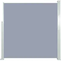 vidaXL Ausziehbare Seitenmarkise 140x314 cm Grau