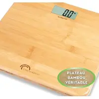 Little Balance My bambou, Elektronische Personenwaage, 150 kg, 100 g, Holz, kg, lb, ST, Quadratisch