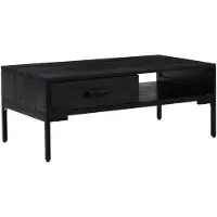 vidaXL Couchtisch Schwarz 90x50x35 cm Massivholz Kiefer
