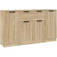 vidaXL Sideboards 3 Stk. Sonoma-Eiche Holzwerkstoff