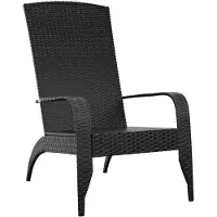 vidaXL Adirondack-Gartenstuhl Schwarz Poly Rattan
