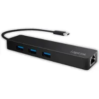 Logilink UA0313, USB 3.2 Gen 1 (3.1 Gen 1) Type-C, Schwarz, RJ-45, USB 3.2 Gen 1 (3.1 Gen 1) Type-A, 319 mm, 29 mm, 15 mm