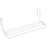 Tomado Metaltex Wäscheständer Iseo - 2 Meter Trockenlänge - 58x17cm - Weiß - Heizkörper - Balkon - Camping - faltbar