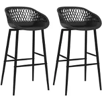 vidaXL Barhocker 2 Stk. Schwarz