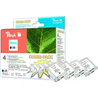 Peach H940XL bk, c, m, y Spar Pack Tintenpatronen, Schwarz, Cyan, Magenta, Gelb, Tinte auf Pigmentbasis, Tinte auf Pigmentbasis, 4 Stück(e), Multipack