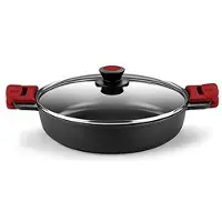 BRA Premiere A410524, Rund, Schwarz, Rot, Aluminium-Guss, Teflon, Rot, 2 Person(en)