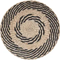 Zeller Dekoschale PRESENT, beige (natur, schwarz), Papier, Dekoschalen, Dekoschale, Ø 35 cm, Papiergeflecht