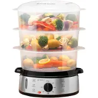Sonstiges alpina Dampfgarer - Dampfmaschine 230V/800W - 3 Schicht Topf - BPA Frei - Dampft
