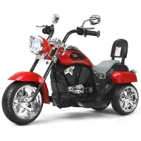 Coast 6V Elektro Motorrad mit verstellbaren Scheinwerfer Sound & Hupe Kindermotorrad für Kinder ab 3 Jahren Rot