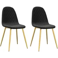 vidaXL Esszimmerstühle 2 Stk. Schwarz Samt