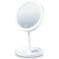 Beurer BS 45 Beleuchteter Kosmetikspiegel mit LED Licht, Touch Sensor Knopf, mag