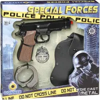 Cpa Toy Polizei-set Pistole 8 Schuss + Handschellen
