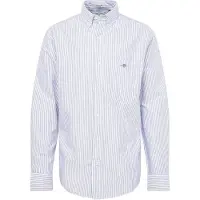 Gant für Herren. 3000230 Regular Fit Oxford Hemd in blau fein gestreift (S), Lässig, Baumwolle, Klassisch, Langarm