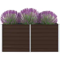 vidaXL Hochbeet 160 x 80 x 45 cm Verzinkter Stahl Braun