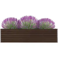 vidaXL Hochbeet 320 x 40 x 77 cm Verzinkter Stahl Braun