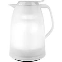 EMSA Mambo Isolierkanne mit Quick Tip Verschluss, 100% dicht mit robuster Oberfläche, Fassungsvermögen: 1000 ml, Farbe: weiß
