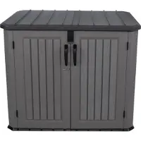 Lifetime Mülltonnenbox 50NRTH "Phil", grau, B:146cm H:128cm T:94cm, Kunststoff, Aufbewahrungsboxen, Mülltonnenbox, BxTxH: 146x94x128 cm, für 2 Mülltonnen á 240 l