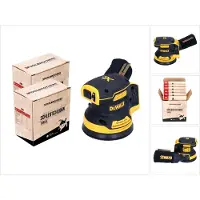 DeWalt DCW 210 N Akku Exzenterschleifer 18 V 125 mm Brushless Solo + 2x Toolbrothers TURTLE Schleifscheiben Set