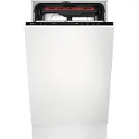 AEG FSE73507P, Voll integriert, Single (45 cm breit), Edelstahl, LED, Korb, 10 Maßgedecke