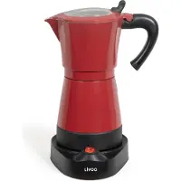 Livoo Rote elektrische italienische kaffeemaschine für 6 tassen - DOD117RC