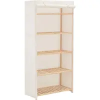 vidaXL Kleiderschrank Weiß 79 x 40 x 170 cm Stoff