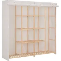 vidaXL Kleiderschrank 173 X 40 X 170 Cm Stoff | Farbe: Weiß