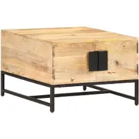 vidaXL Couchtisch 67x67x45 cm Mango Massivholz