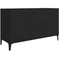 vidaXL Sideboard Schwarz 100x36x60 cm Holzwerkstoff