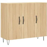 vidaXL Sideboard Sonoma-Eiche 90x34x80 cm Holzwerkstoff