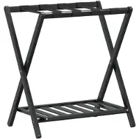 VD Home Furnishing Gepäckablage Schwarz 68x38x58 cm Bambus