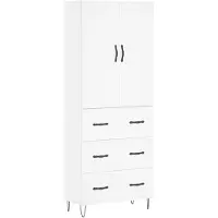 vidaXL Highboard Weiß 69,5x34x180 cm Holzwerkstoff