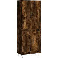 vidaXL Highboard Räuchereiche 69,5x34x180 cm Holzwerkstoff