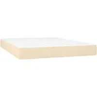 vidaXL Taschenfederkernmatratze Mittel Creme 140x190x20 cm Stoff