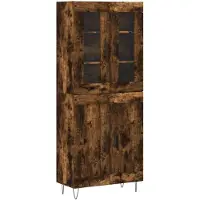 vidaXL Highboard Räuchereiche 69,5x34x180 cm Holzwerkstoff