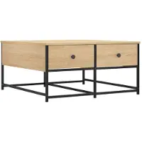 vidaXL Couchtisch Sonoma-Eiche 80x80x40 cm Holzwerkstoff
