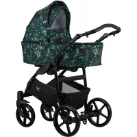 Kunert Mata Black Pink 2-in-1 Combi Kinderwagen Black Pink