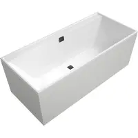 Villeroy & Boch V&B Rechteck-Badewanne Collaro Duo 180x80cm, EB-Ausf. Black Matt, weiß
