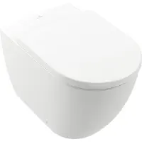 Villeroy & Boch Subway 3.0 Tiefspül-WC, freistehend, oval, spülrandlos, TwistFlush, 370x595x400mm, 4671T0R1, Farbe: Weiß CeramicPlus