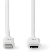 Nedis CCGL39650WT20 Lightning-Kabel Apple 8-Pin auf USB-C Stecker 2 m PVC Weiß