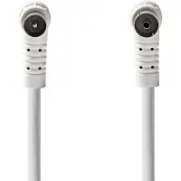 Nedis Csgb40120wt100 Koaxialkabel Iec Koaxial M-f 120db 75 Ohm Vierfach Geschirmt Vernickelt 10 M